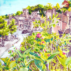 Painting of Green Holmfirth by Lucy Pimpernel Wood