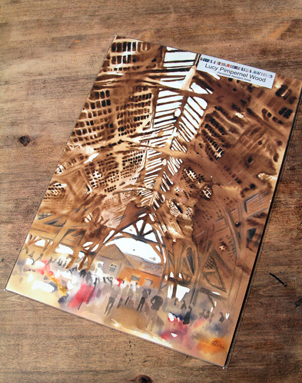 Painting of the Market Barn in Penistone, The Peak District