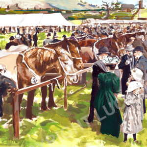 Painting of Penistone Agricultural Show Past by Lucy Pimpernel Wood