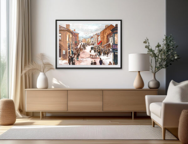 Painting of Penistone Impressionist in room