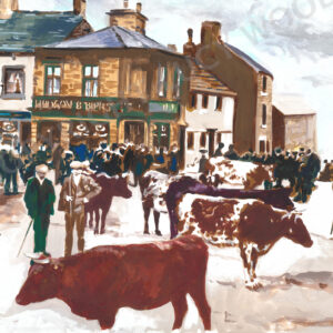 Painting of Penistone Past by Lucy Pimpernel Wood