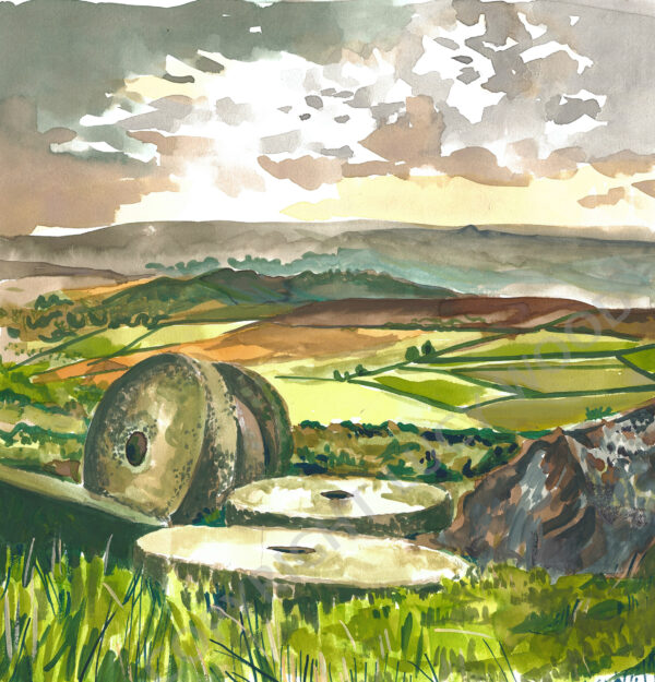 Painting of Last Millstones by Lucy Pimpernel Wood