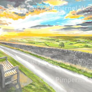 Cross Lane Penistone Painting by Lucy Wood