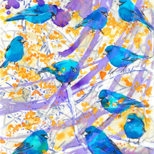 Original Wednesday Bird Painting